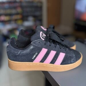Adidas Campus 00s Shoes Womens 6 Black Pink Gum IH1303 Retro Y2K Suede Sneakers